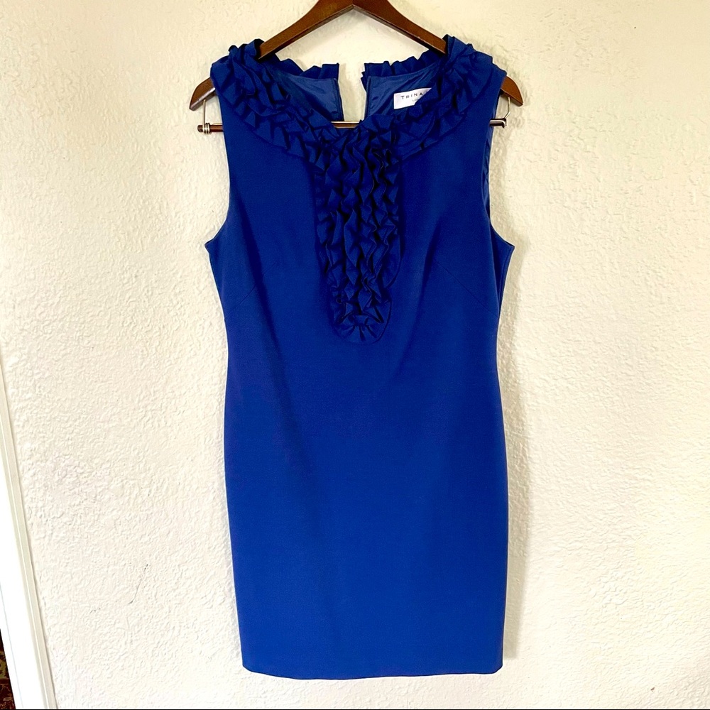 Trina Turk 🧵 Blue Ruffle Dress